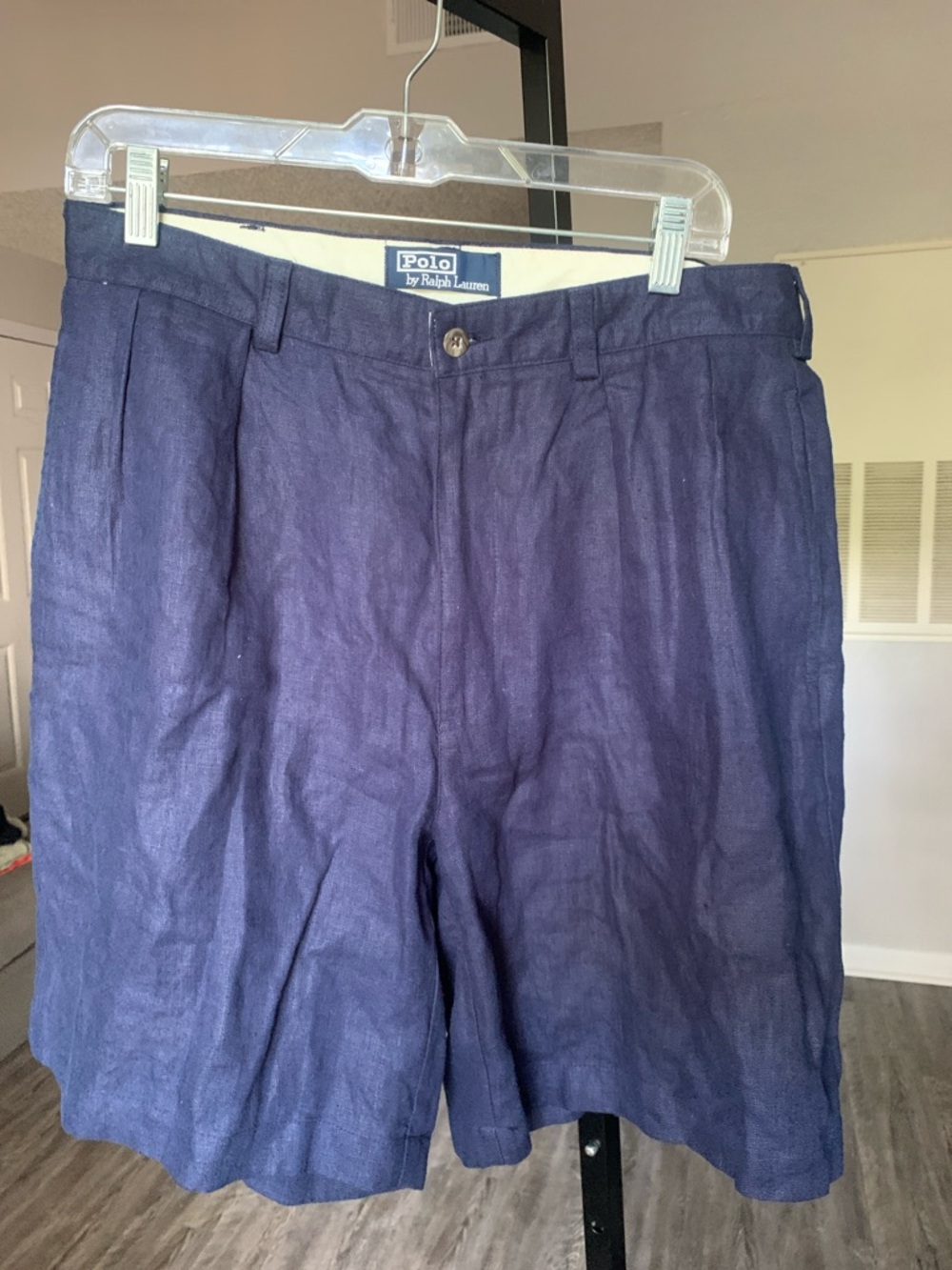 Vintage polo by ralph lauren linen preppy mens shorts size 34